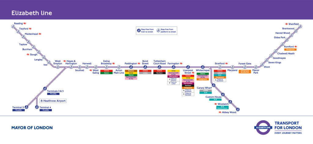 伦敦地铁新线Elizabeth Line