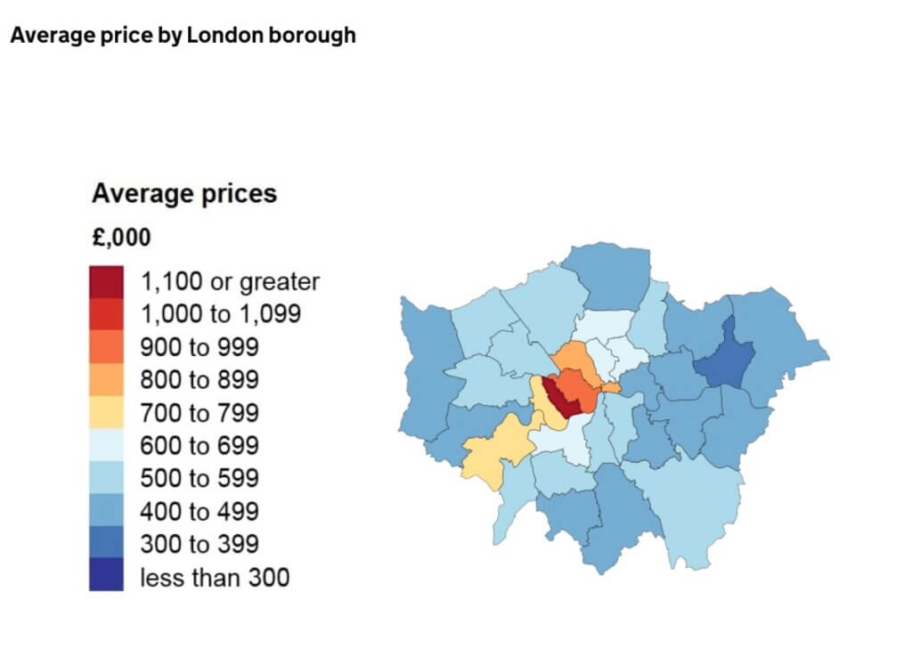 倫敦房價地圖